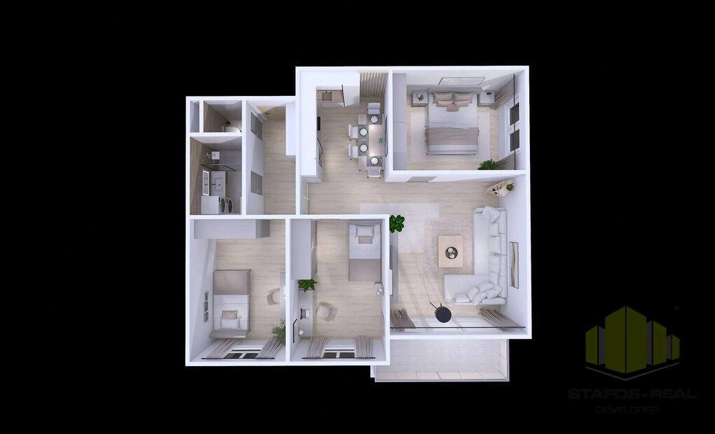Prodej slunného bytu 4+kk 84,2m2 + lodžie 11,25m2 Topolová D, Olomouc - Slavonín