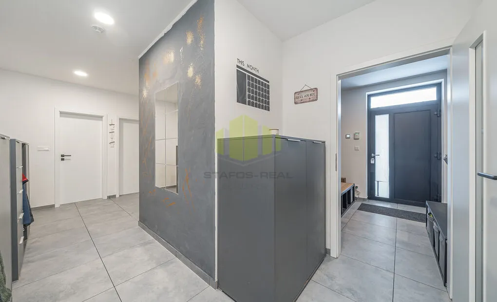 Prodej nízkoenergetického bungalovu 4+kk s garáží, pozemek 455m2, Ústín