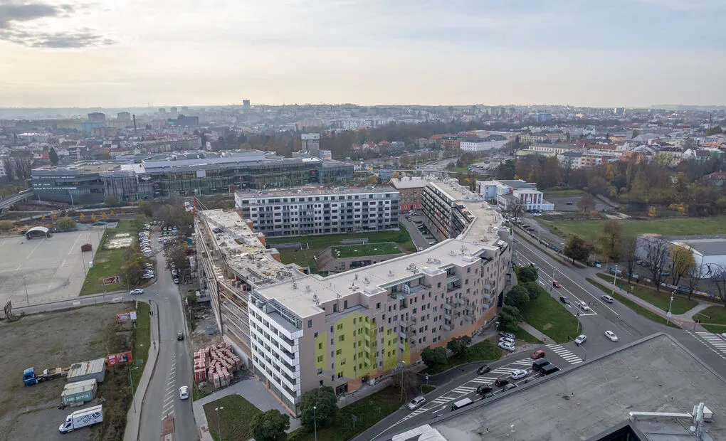 Pronájem novostavby 1+kk 44m2 + balkon 3,2m2 v novostavbě, Šantova, Olomouc