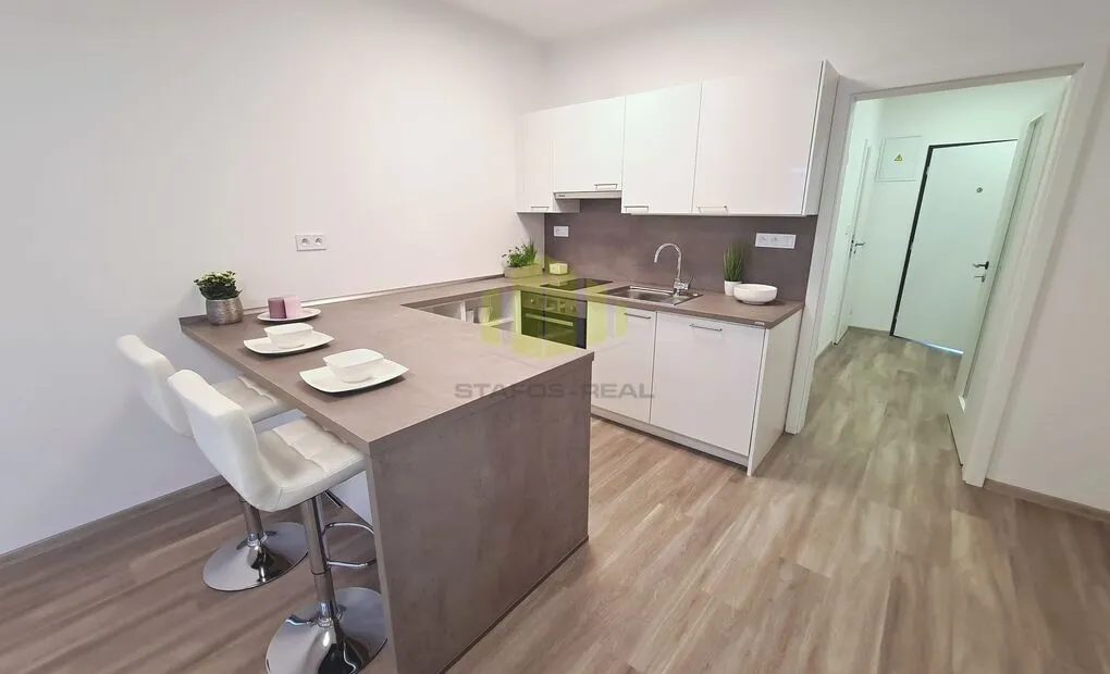 Pronájem novostavby bytu 1+kk 33,2m2 + lodžie 8,1m2 v novostavbě, Tovární, Olomouc - Hodolany