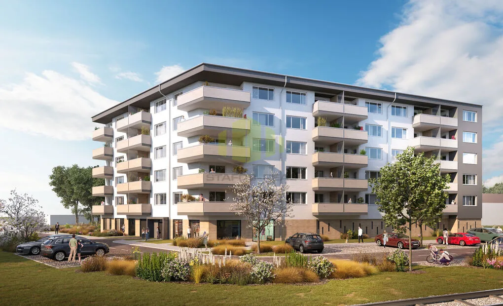 Pronájem novostavby bytu 1+kk 33,2m2 + lodžie 8,1m2 v novostavbě, Tovární, Olomouc - Hodolany