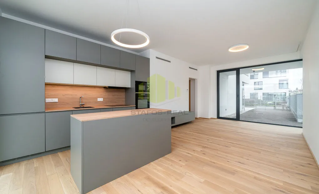 Pronájem luxusní novostavby bytu 3+kk 94,6m2 + terasa 15,8m2, zahrádky 61,4m2, Ostrovní, Olomouc