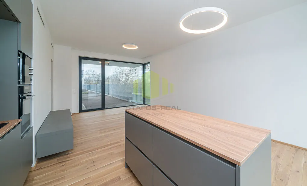 Pronájem luxusní novostavby bytu 3+kk 94,6m2 + terasa 15,8m2, zahrádky 61,4m2, Ostrovní, Olomouc