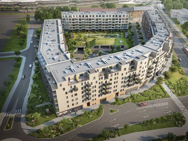 Pronájem novostavby bytu 2+kk 62m2 + lodžie 17m2 v novostavbě, Bydlení Šantova, Olomouc