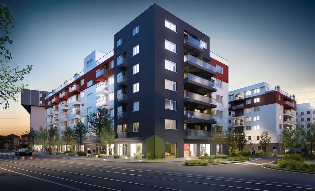 Pronájem novostavby bytu 2+kk 57m2 + lodžie 9m2 v novostavbě, Wolkerova, Olomouc