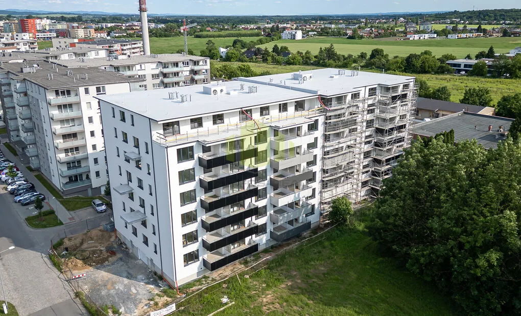 Pronájem novostavby bytu 1+kk 38,83 m2 + 6,94 m2 lodžie, Janského, Olomouc - Povel