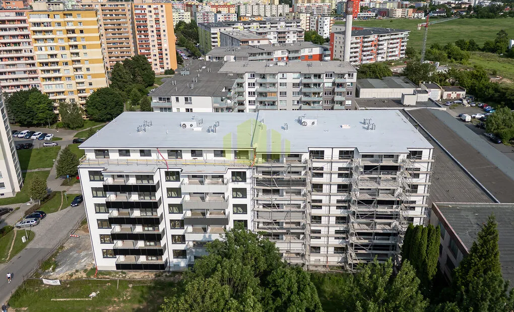 Pronájem novostavby bytu 1+kk 38,83 m2 + 6,94 m2 lodžie, Janského, Olomouc - Povel
