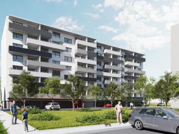 Fotografie nemovitosti - Pronájem novostavby bytu 1+kk 35,26 m2 + 7,82 m2 lodžie, Janského, Olomouc - Povel