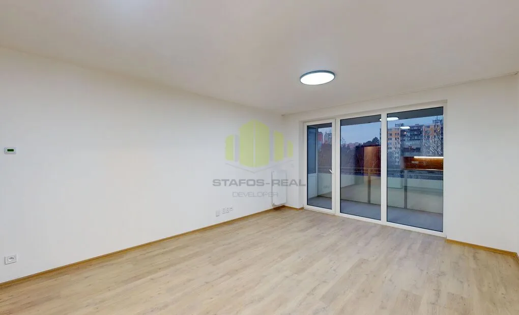 Pronájem novostavby bytu 1+kk 38,83 m2 + 6,94 m2 lodžie, Janského, Olomouc - Povel