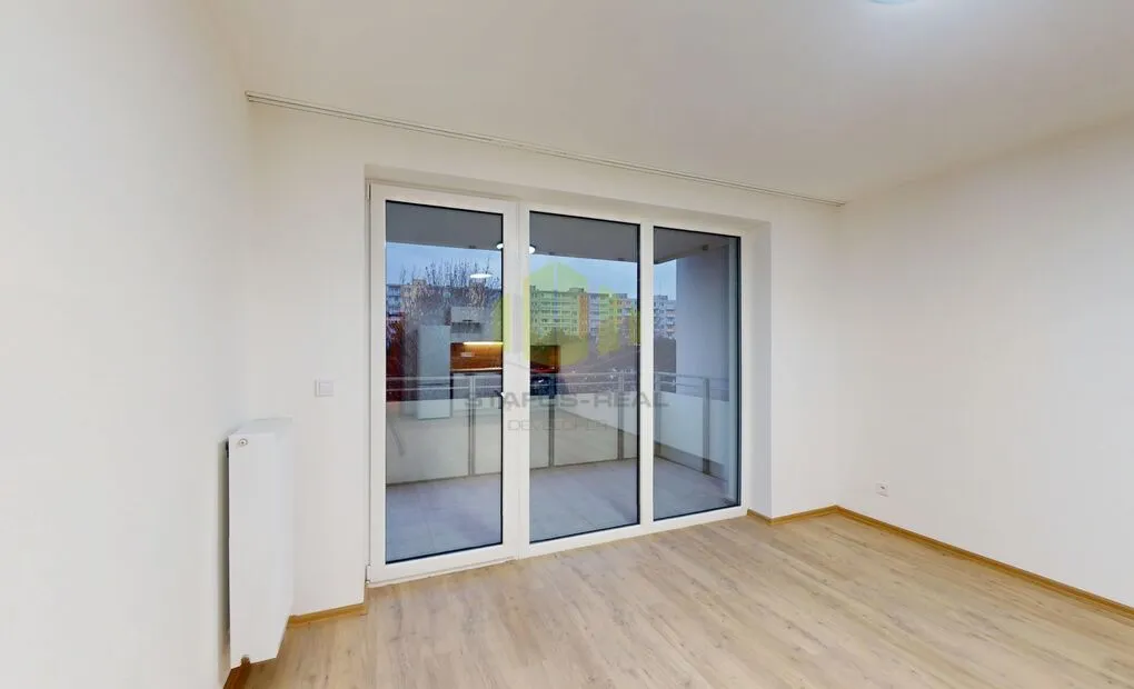 Pronájem novostavby bytu 1+kk 38,83 m2 + 6,94 m2 lodžie, Janského, Olomouc - Povel