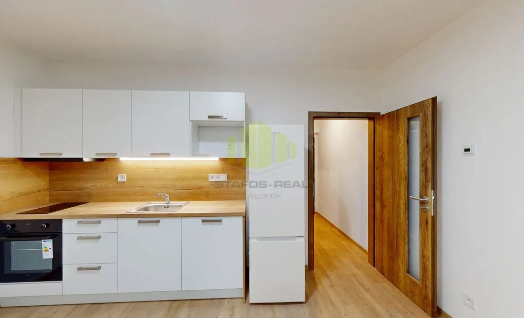 Pronájem novostavby bytu 1+kk 38,83 m2 + 6,94 m2 lodžie, Janského, Olomouc - Povel