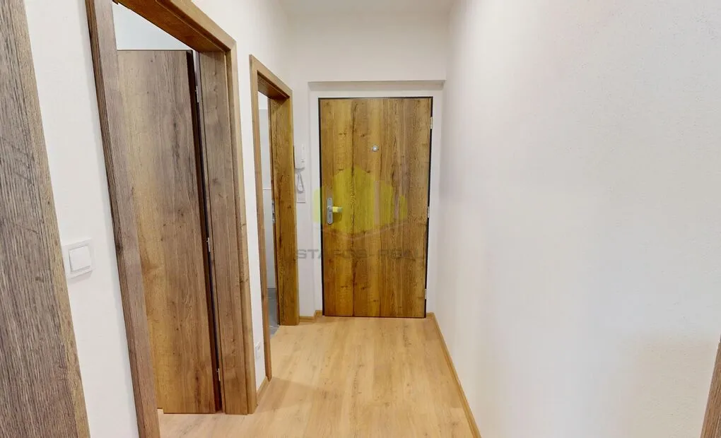 Pronájem novostavby bytu 1+kk 38,83 m2 + 6,94 m2 lodžie, Janského, Olomouc - Povel