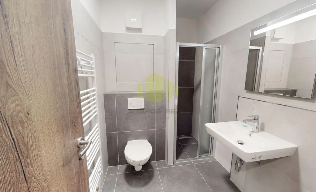 Pronájem novostavby bytu 1+kk 38,83 m2 + 6,94 m2 lodžie, Janského, Olomouc - Povel