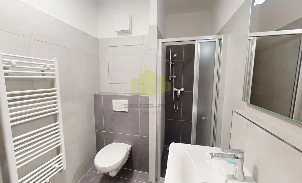 Pronájem novostavby bytu 1+kk 38,83 m2 + 6,94 m2 lodžie, Janského, Olomouc - Povel