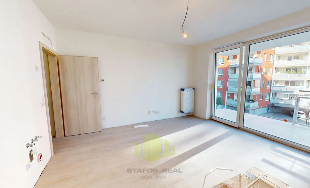 Pronájem novostavby bytu 1+kk 31,26 m2 + 8,27 m2 balkon, Janského, Olomouc - Povel