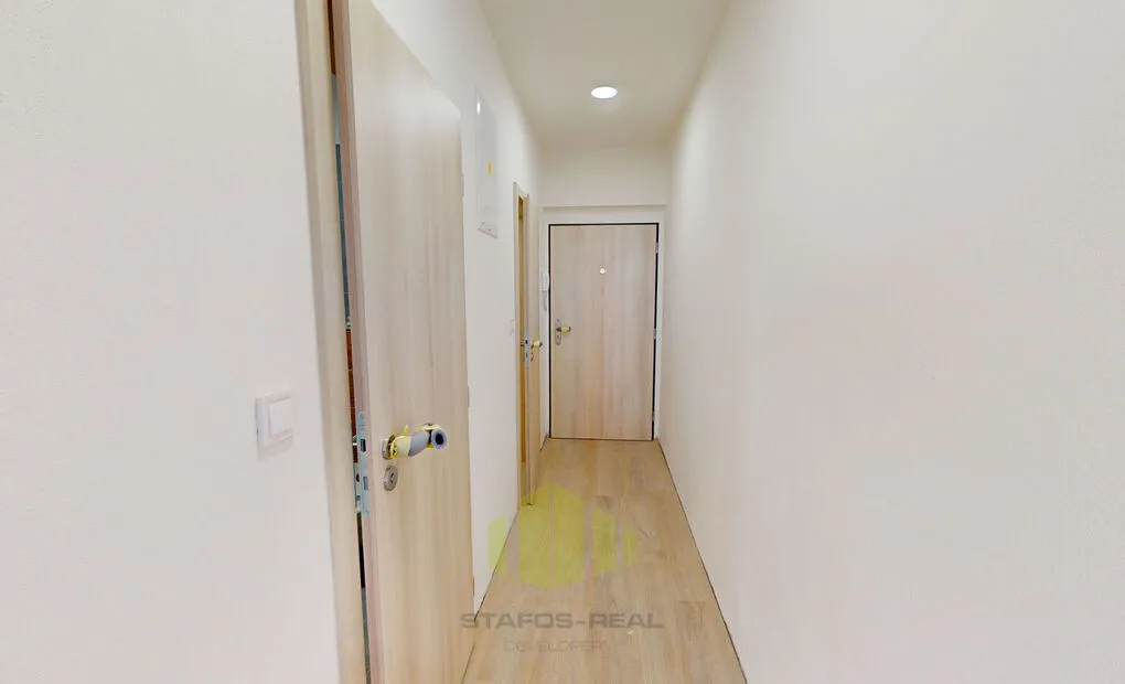 Pronájem novostavby bytu 1+kk 31,26 m2 + 8,27 m2 balkon, Janského, Olomouc - Povel