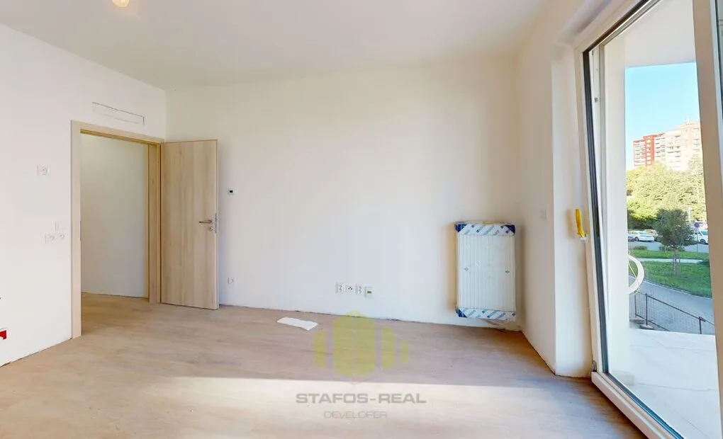 Pronájem novostavby bytu 1+kk 31,26 m2 + 8,27 m2 balkon, Janského, Olomouc - Povel