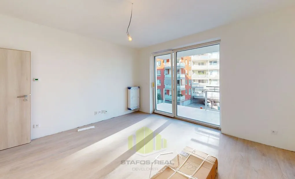 Pronájem novostavby bytu 1+kk 31,26 m2 + 8,27 m2 balkon, Janského, Olomouc - Povel
