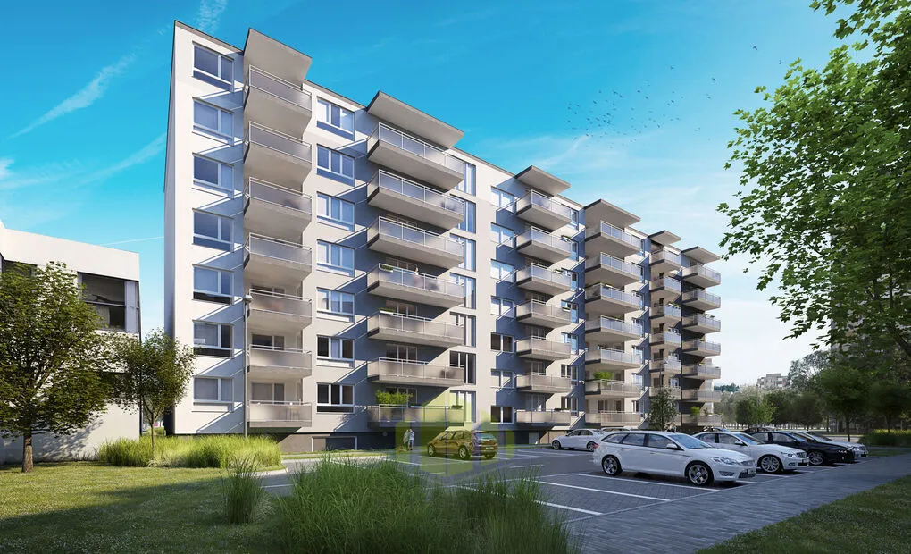 Pronájem novostavby bytu 1+kk 31,26 m2 + 8,27 m2 balkon, Janského, Olomouc - Povel
