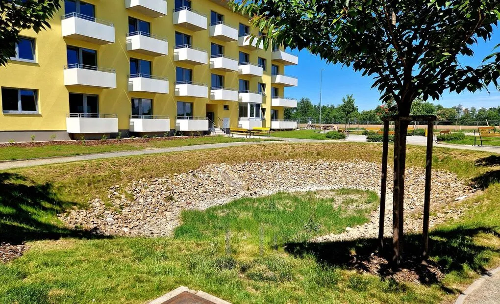 Pronájem moderního bytu 1+kk 34,3m2 + zasklená lodžie 4m2 v novostavbě, Na Lukách, Prostějov