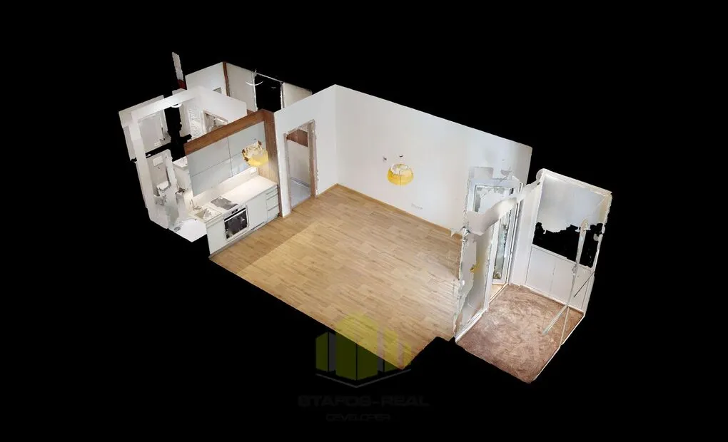 Pronájem moderního bytu 1+kk 34,3m2 + zasklená lodžie 4m2 v novostavbě, Na Lukách, Prostějov
