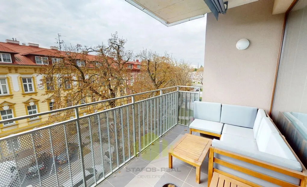 Pronájem vybavené novostavby bytu 2+kk 68,76m2 + lodžie 7m2 v novostavbě, Šantova, Olomouc