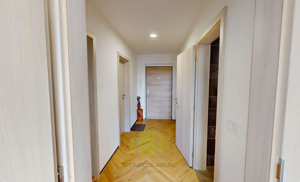 Pronájem novostavby bytu 2+kk 61,3 m2 + 10,67 m2 lodžie, Janského, Olomouc - Povel