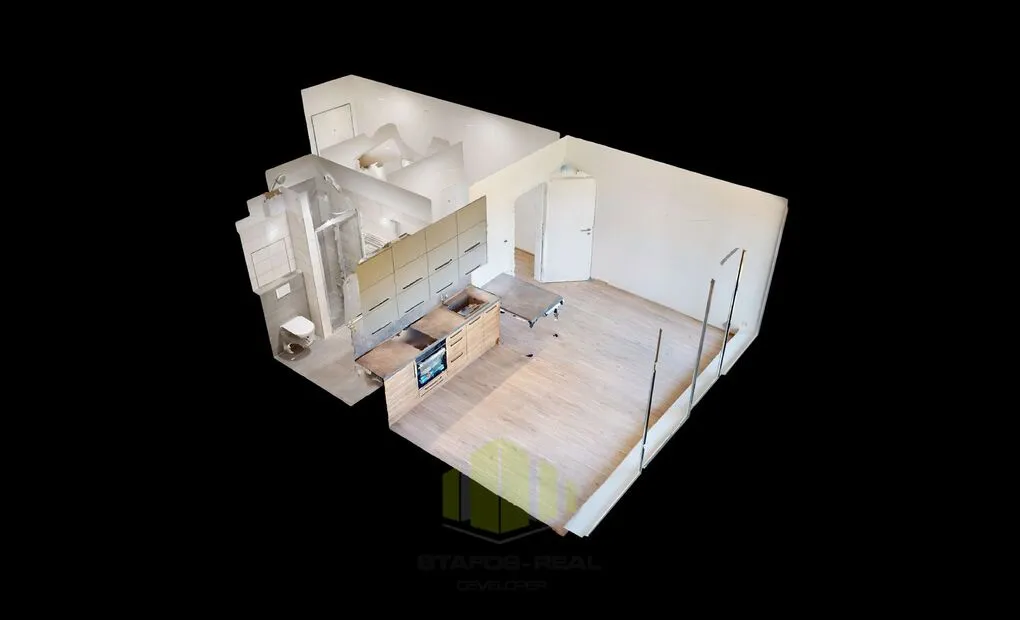 Pronájem novostavby bytu 1+kk 34,5m2 + lodžie 8,66m2 v novostavbě, Bydlení Šantova, Olomouc