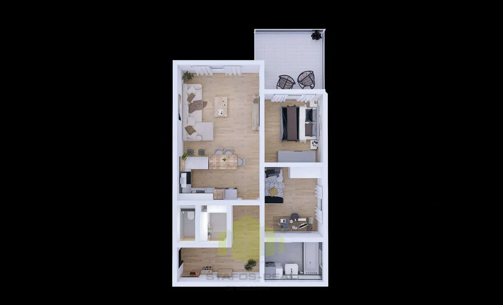 Prodej slunného bytu 3+kk s lodžií v novostavbě, Janského, Olomouc - Povel