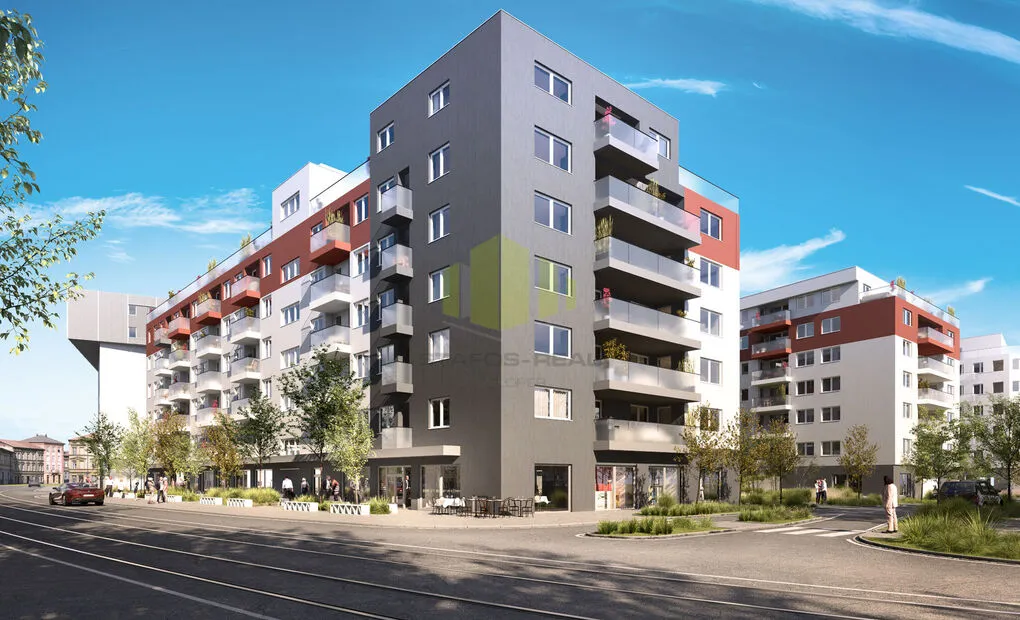 Pronájem novostavby bytu 2+kk 49,2m2 + lodžie 9,2m2 v novostavbě, Eduarda Hamburgera, Olomouc