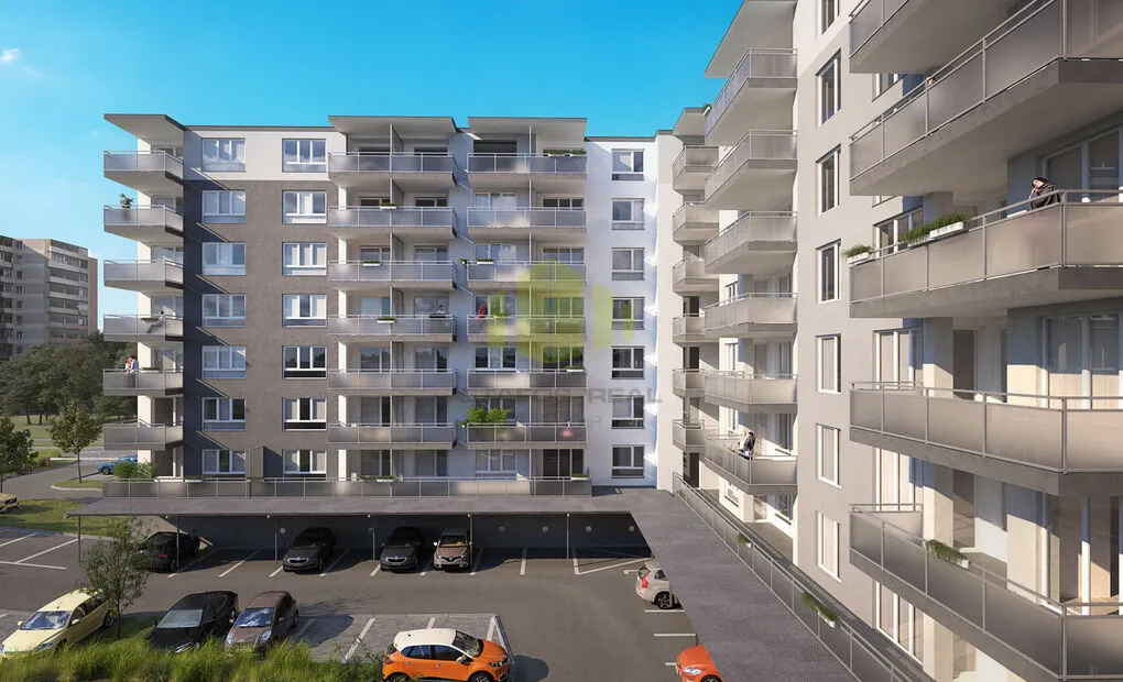 Pronájem novostavby bytu 2+kk 58,71 m2 + 9,48 m2 lodžie, Janského, Olomouc - Povel