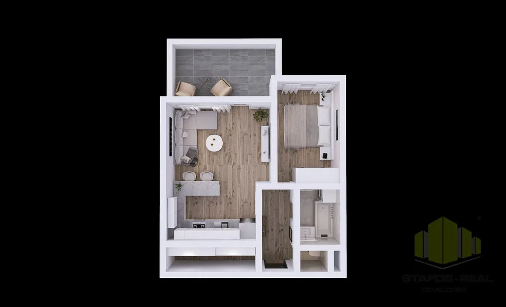 Pronájem moderního bytu 2+kk s lodžií, novostavba, Olomouc &ndash; Topolová (Slavonín)