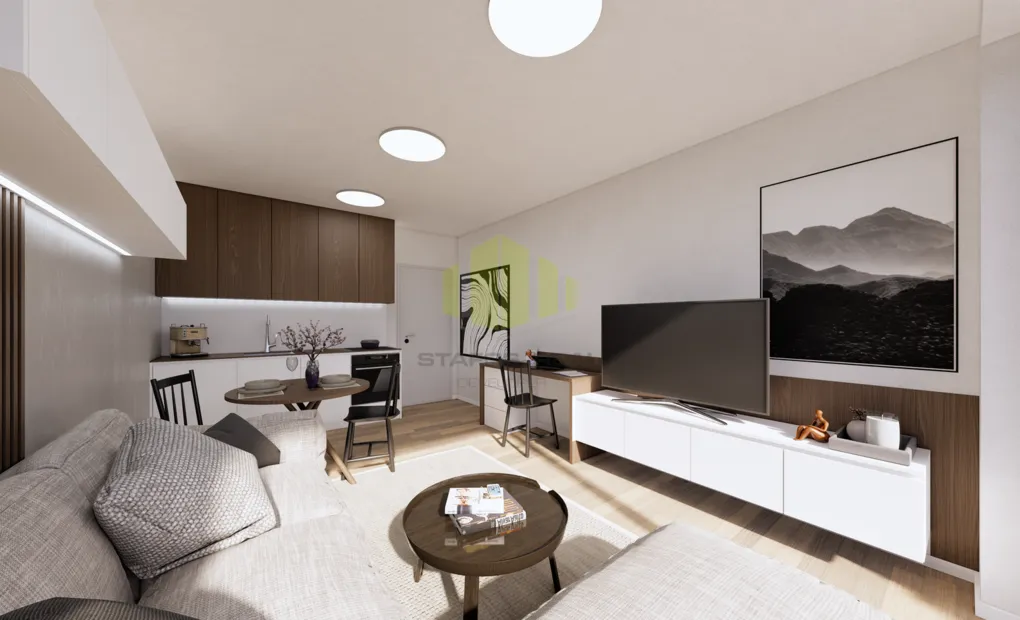 Prodej nadstandardního bytu 1+kk na ulici Jeremiášova o velikosti 32,28 m2 s lodžií 9,44 m2