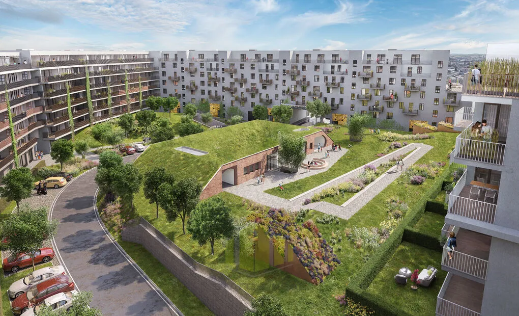 Pronájem novostavby bytu 1+kk 34,5m2 + lodžie 8,66m2 v novostavbě, Bydlení Šantova, Olomouc