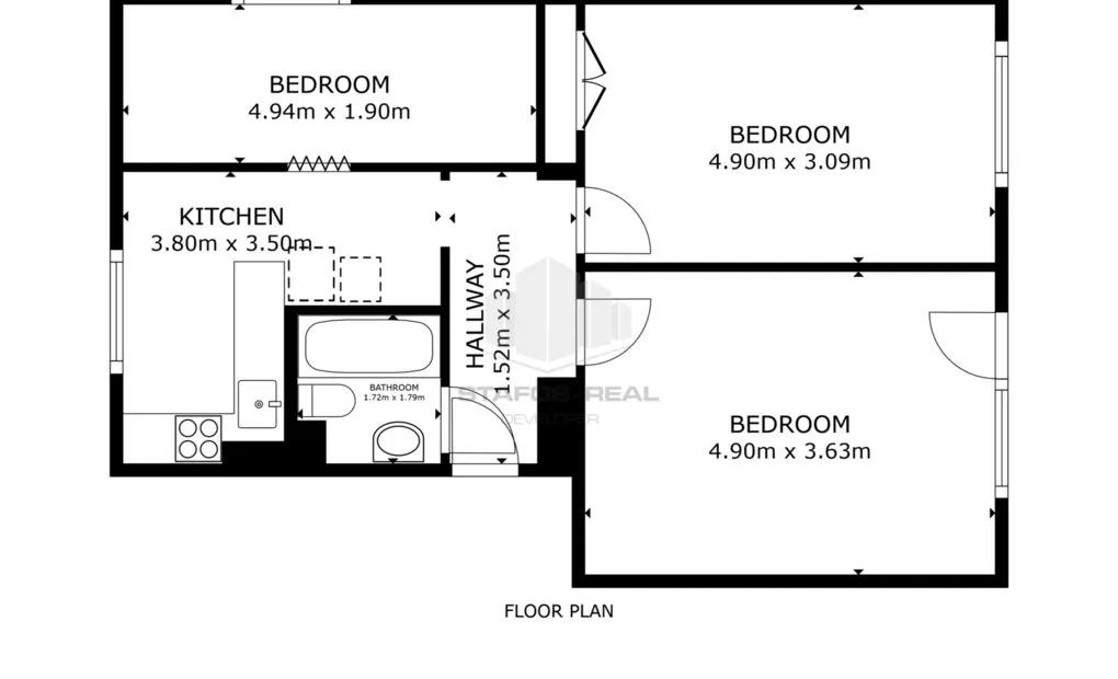 Pronájem útulného bytu 3+1 o ploše 60m2, Slunečná, Olomouc - Holice