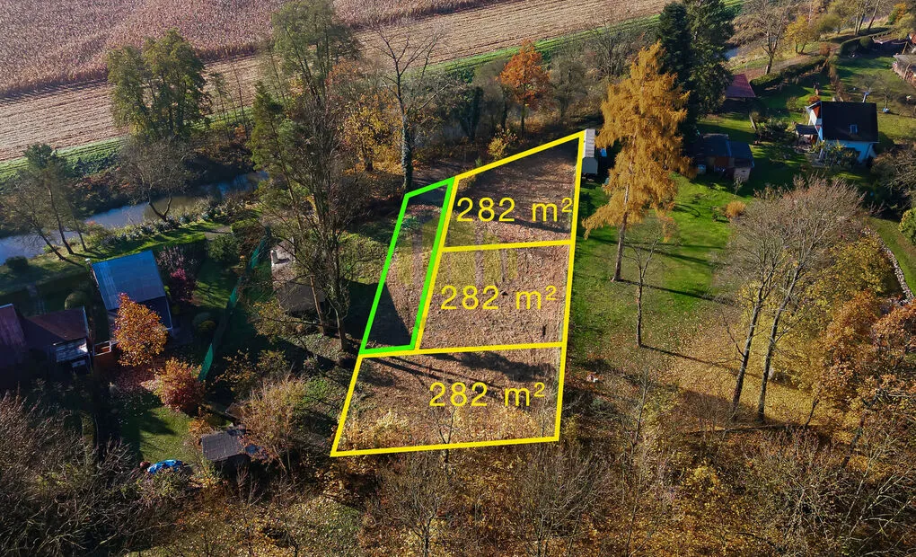 Prodej rekreačního pozemku 282 m2 u řeky Moravy - Olomouc - Černovírské zahrady