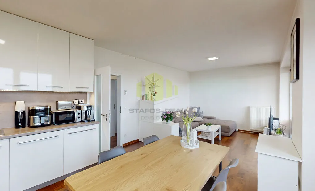 Pronájem exklusivního slunného bytu 3+kk 77,19m2 + 19,51 m2 terasa, Topolová, Olomouc - Slavonín