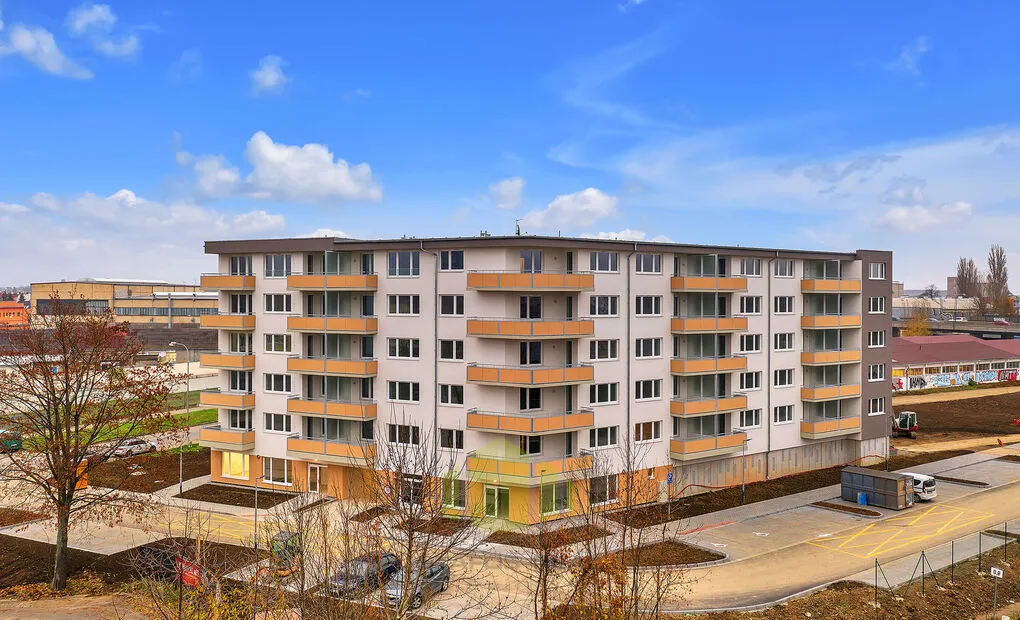 Pronájem novostavby bytu 1+kk 32,36m2 + balkon 8,90m2 v novostavbě, Tovární, Olomouc - Hodolany