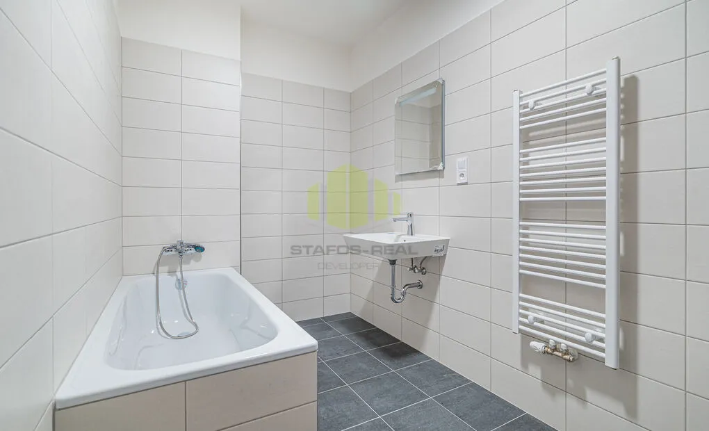Pronájem novostavby bytu 2+kk 58,71 m2 + 9,48 m2 lodžie, Janského, Olomouc - Povel