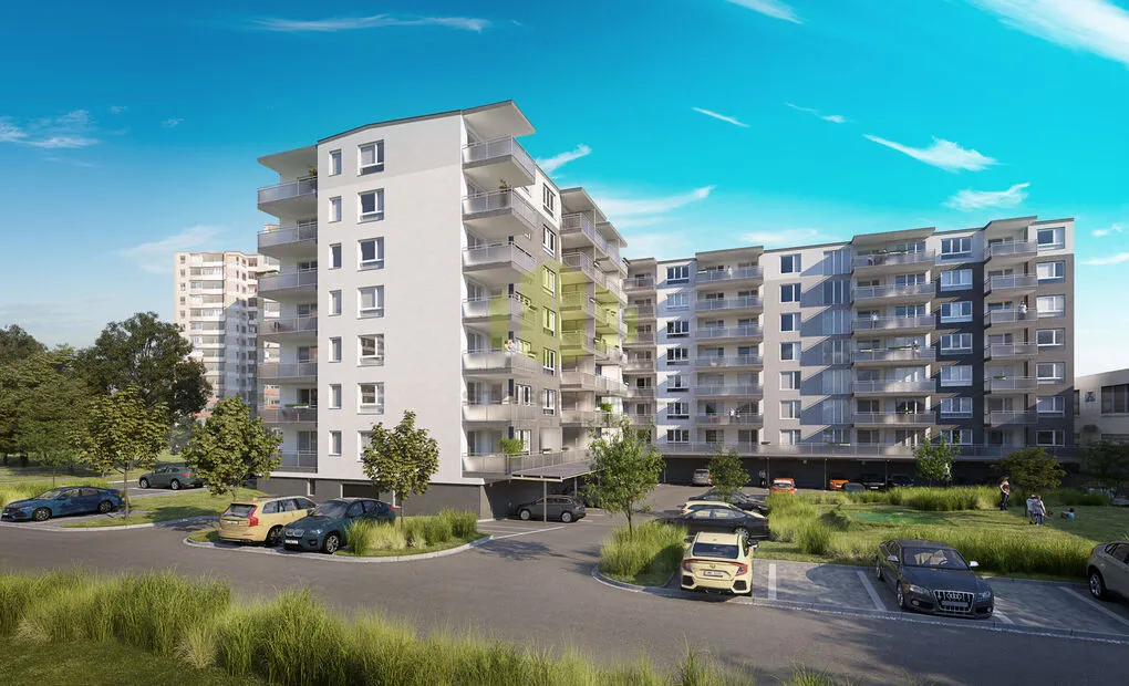 Pronájem novostavby bytu 2+kk 50,5 m2 + 9,48 m2 lodžie, Janského, Olomouc - Povel