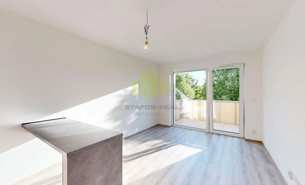 Pronájem moderního bytu 1+kk 32m2 + balkon 4,6m2 v novostavbě, Frištenského, Olomouc