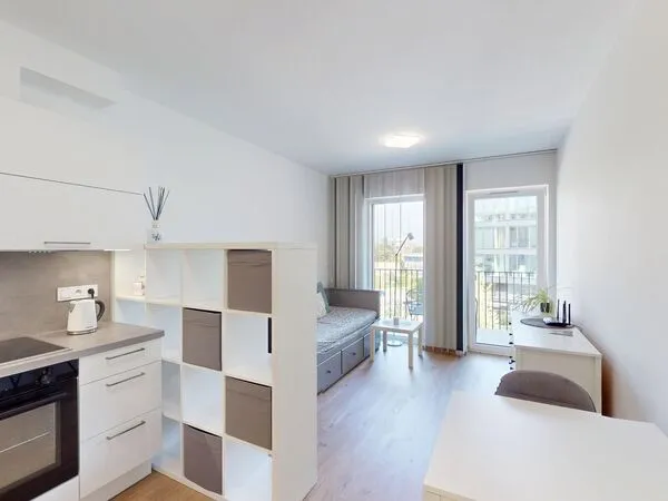 Fotografie nemovitosti - Pronájem vybaveného bytu 1+kk 27m2 + balkon 6,7m2 v novostavbě, Wittgensteinova, Olomouc