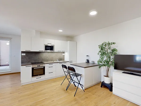 Fotografie nemovitosti - Pronájem novostavby 1+kk 50m2 + lodžie 4,60m2 v novostavbě, Šantova, Olomouc