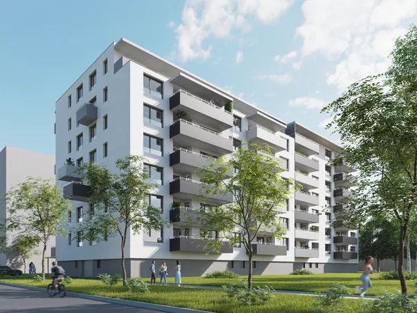 Fotografie nemovitosti - Pronájem novostavby bytu 2+kk 59,8 m2 + 9,96 m2 lodžie, Janského, Olomouc - Povel